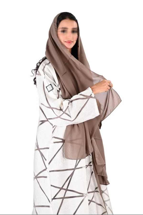 Jacquard organza abaya