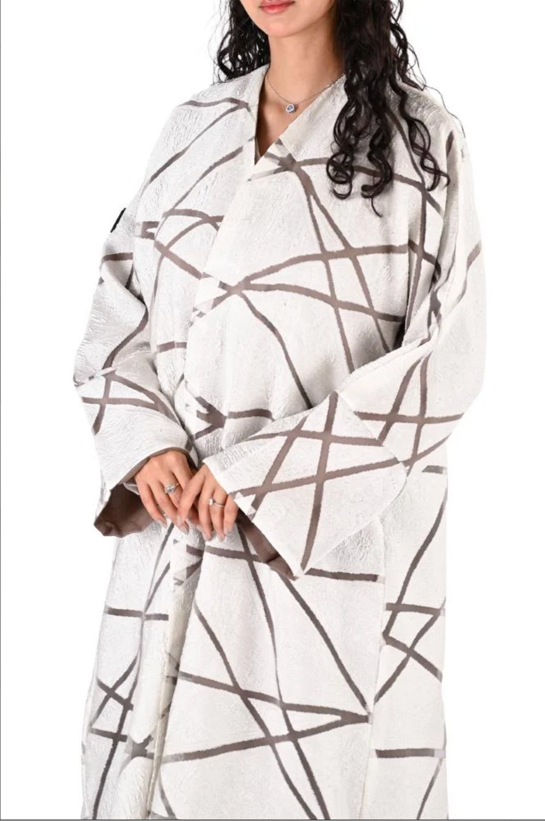 Jacquard organza abaya